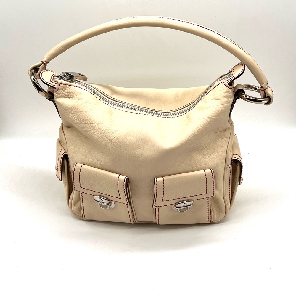 Marc Jacobs Cream Shoulder Bag with Slouchy Design